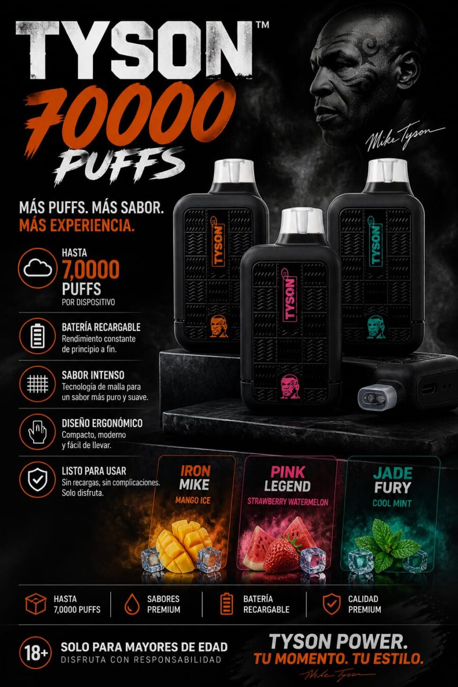 TYSON 70000 PUFFS